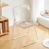 Banqueta da Moda Ins Celebridade da Internet Cadeira de Maquiagem Cadeira para Foto Cadeira Dobrável Portátil para Casa Cadeira de Jantar para Loja de Bebidas Geladas Cadeira Transparente