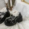 Sapatos Mary Jane Estilo Britânico Retrô Altura e Aparência Emagrecedora Primavera e Outono Nova Moda Jk Meninas Versátil Estilo Doce e Cool