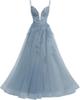 Vestido de Noche Sexy Transfronterizo Nuevo Estilo Francés de Tirantes Largo de Encaje con Forma para Fiesta de Baile Vestido de Espectáculo Europeo y Americano