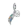 Abalorios charms elefante trébol de cuatro hojas herradura arcoíris joyería DIY pulsera accesorios cobre plateado venta caliente transfronteriza