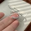 Anillo de plata de ley S925 con circonitas de lujo y diseño de serpiente para mujer, sencillo y elegante, personalizado y combinable.
