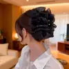 Presilha de Cabelo Luxo Leve Céu Estrelado Coração com Laço de Strass, Presilha Tubarão de Luxo de Alta Qualidade para Acessório de Cabelo que Aumenta o Volume