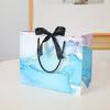 Sacolas de Papel em Estoque Transfronteiriças com Impressão de Logo, Sacolas de Papel com Laço, Sacolas de Presente Mármore, Sacolas de Papel para Skincare, Sacolas para Presentear