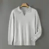 Suéter de Lana 100% para Hombre de Primera Línea Listo para Usar Tacto de Alta Gama Cuello de Gaviota Casual de Negocios Suéter Pulóver de Punto Cachemir
