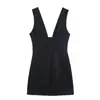 Comercio Exterior Wholesale Vestido Corto sin Mangas para Mujer de Otoño Nuevo Estilo Europeo y Americano Decorado con Lazo