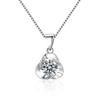 Collar de corazón de océano para mujer, estilo coreano, estilo trébol, combina con todo, elegante, de nicho, ligero, de lujo, con forma de corazón, accesorios de cadena.