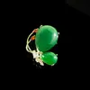 Broche de Mariposa Verde con Pedrería para Mujer, Gama Alta, Sencillo, Moderno, Exquisito, Lujoso, Elegante, Broche Corsage