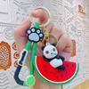 Dibujos Animados Lindo Fruta Panda Llavero Colgante Muñeco Pequeño Pareja Exquisito Llavero Colgante para Mochila Escolar Pequeño Regalo