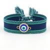 Pulsera de Cinta Ojo Maligno para Mujer Pulsera de Tela con Tachuelas de Diamante Ojo Maligno Turco Joyería al por Mayor para Mejores Amigas Vacaciones