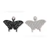Colgante de aleación vintage con forma de cruz, mariposa, cuervo, esmalte, accesorios de joyería, llavero para manualidades, adorno para cadena de teléfono