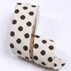 Fita de Sarja Ondulada com Estampa de Bolinhas Dupla Face Acessórios de Cabelo Laço DIY Flores para Bolo Caixa de Presente Gravata para Animal de Estimação
