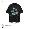 Camiseta de Manga Corta para Hombre 250g Algodón Puro Pesado Estilo Retro Americano Estampado de Retrato Tendencia Transfronteriza Nueva Holgada Exportación al por Mayor