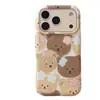 Funda de teléfono de oso linda de dibujos animados para pantalla completa 18promax Apple 17Promax adecuada para 16Promax de doble capa 15