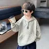 Sudadera de otoño para niño 2026 nueva elegante y genial streetwear sudadera con capucha de otoño para niño estilo coreano ropa deportiva para niño