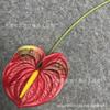 Simulación de boda 3D Flor artificial Palma Roja película de impresión PU Palma Roja pegamento suave decoración interior flor falsa fábrica mayorista