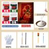 Kit de pintura con textura acrílica de arena de cuarzo, material de bricolaje, pintura decorativa, pintura al óleo digital, pigmento pintado a mano, conjunto completo