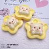 Caricatura China Oso de Mantequilla Accesorios de Resina Pegamento en Crema DIY Funda para Teléfono Móvil Horquilla Cuerda para el Cabello Agujero Hebilla para Zapato Flor