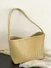 Bolso de mano de moda de nicho con patrón tejido para mujer, nuevo bolso tipo cubo estilo vintage, bolso de hombro para llevar bajo el brazo