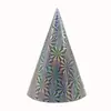 Sombrero de Fiesta para Niños y Adultos de Color Puro con Sombrero de Cumpleaños de Papel Decorativo Láser de Película de Aluminio Transfronterizo Papel Brillante Colorido