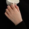Anillo de Dedo Índice Esmerilado Sansheng III para Mujer de Acero de Titanio Paquete Dorado Anillo Pequeño Vegetariano estilo Frío Celebridad de Internet Moda Personalidad Tendencia