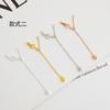 S925 prata esterlina banhado a ouro silicone pull-out ajustável extensão corrente DIY frisado pérola pulseira colar conexão corrente cauda corrente