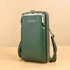 Bolso Cruzado Estilo Nuevo 2026 para Mujer, Moda Japonesa y Coreana, Bolso de Hombro de Gran Capacidad, Cartera con Cremallera, Piel Suave, Patrón de Lichi, Bolso para Teléfono Móvil
