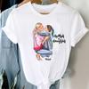 Playera de Mujer Mamá e Hijo Patrón Estampado Día de la Madre 2025 Verano Manga Corta Cuello Redondo Top Amazon