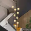 Lámpara colgante dúplex minimalista moderna lámpara colgante sala de estar comedor barra de bar luz de recepción luz de villa de lujo accesorio de iluminación LED luz