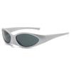 Nuevas gafas de sol Y2K futuristas de ciencia ficción Ojo de halcón para mujer con almohadilla nasal cóncava, gafas de sol de moda en internet para hombre