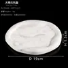 Bandeja Decorativa de Almacenamiento de Mármol de Color Sólido, Diseño de Forma Irregular Europea Minimalista Moderna, de Gama Alta