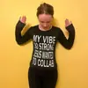 Novedades Europeas y Americanas Transfronterizas, Camisetas Redondas Estampadas con Letras, Tops Personalizados de Nicho Blanco Estilo Y2K para Mujer al por Mayor