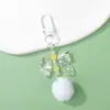 Llavero de Pompones de Colores Dulces Accesorios de Lazo Colgante de Decoración para Mochila Pequeño Regalo Creativo Cultural DIY