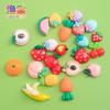 Gel Crema Gel Goteante Carcasa para Teléfono Móvil DIY Rábano Grande Fresa Cereza Piña Naranja Zapatos con Agujeros Accesorios de Resina