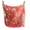 Pañuelo Estampado de Seda Artificial, Pañuelo Cuadrado Pequeño de Alta Gama para Mujer, Accesorio Versátil Artístico Retro, Pañuelo de Protección para el Cuello