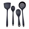 Juego de Cuatro Piezas de Utensilios de Cocina de Silicona para Fábrica Colador Tipo Zapatilla Cuchara para Arroz Cuchara de Cocina Multifuncional Juego de Zapatillas