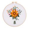 Bolsa de materiais para bordado DIY artesanal estilo europeu série flor de mão pequena e fresca kit inicial de produção de auto-bordado para iniciantes tecido