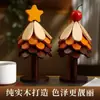 Alfombrilla Aislante Térmico para Árbol de Navidad, Alfombrilla de Madera Maciza para Mesa de Comedor, Alfombrilla Aislante Térmico Anti-quemaduras para Mesa, Posavasos con Forma de Árbol, Posavasos Decorativo para Mesa de Comedor