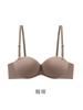 Nuevo Sujetador Push-Up de Copa Redonda Media Rígida Ropa Interior Push-Up Fija para Mujer Brillante Sin Costuras Copa No Vacía Anticaída para Mujer