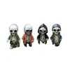 Muñeca de Halloween personalizada de fábrica, adornos de artesanía de resina, decoraciones de calavera para jardín exterior, venta al por mayor
