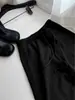Pantalones de Cachemira Holgados de Pierna Ancha con Dobladillo de Cintura Alta para Mujer Otoño e Invierno Nuevos Pantalones Largos de Pierna Recta con Cordón Tejidos Casuales