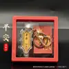 Colgante de Cadena para Teléfono Móvil de Lámina de Oro Imitación Atrae Fortuna y Trae Paz, Decoración de Llavero para Bolsa, Regalo Artesanal Creativo al por Mayor