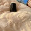 Sencillo Juego de Cuatro Piezas de Terciopelo de Leche Tallado de Mariposa Tridimensional Funda de Edredón de Terciopelo Doble Cara Ropa de Cama Cálida de Terciopelo Espeso Individual Doble