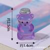 Urso de desenho animado bebendo DIY acessórios de cabelo feitos à mão corda de cabelo chaveiro cola de creme capa de celular caixa de papelaria acessórios de resina