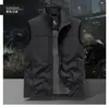 Chaleco chaqueta de trabajo en grupo, estilo fino para primavera y otoño, logo impreso, chaleco de trabajo casual para hombre al aire libre