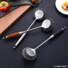 Aço Inoxidável 304 Novo Estilo Escova de Panela Multifuncional Escova de Limpeza de Cozinha Palha de Aço para Lavar Louça Cabo Longo Artefato para Lavar Panelas Atacado