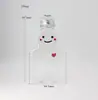 Botella de plástico con forma de hombre de jengibre de dibujos animados para té de leche, botella PET para llevar, jugo, botella de té de leche, botella desechable para bebidas de jugo