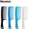 Pente de Dentes Largos Mastri, Pente de Plástico, Pente de Dentes Largos Espessado para Uso Doméstico, Pente Alisador de Cabelo, Pente Massageador para Cachos, Transfronteiriço