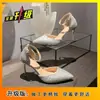 Bestseller Francés Tacones Altos Puntiagudos Huecos de Moda Versátil Brillantes Sandalias de Tacón Bajo Abiertas Nuevas Llegadas Primavera/Verano 2026
