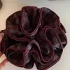 Estilo Celebridade Coreana Gravata de Cabelo Xadrez de Quatro Camadas, Faixa de Cabelo de Alta Qualidade para Rabos de Cavalo Baixos e Coques