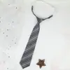 Corbata de moño para hombre Corbata de moño para mujer Floral Versátil JK Uniforme japonés Sin banda elástica Material escolar Jardín de infantes Rayado Estilo Campus